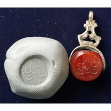 Osmanlı Gümüş Akik Taşlı 3 Yüzeyli Dönerli Mühür AOB179