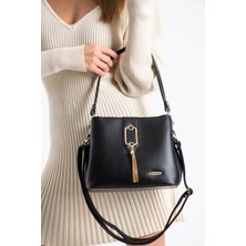 Sanmorris Gold Detaylı 3 Bölmeli Omuz & Çapraz Çanta 1438