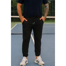 Atlas Erkek Siyah Slim Fit Jogger Eşofman