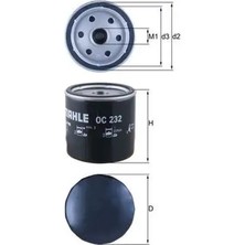 Mahle OC232 Yag Filtresi 1003003 1059924 1136568
