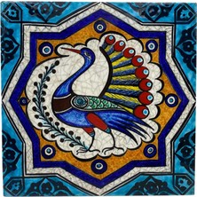 Selçuklu Motifli 1950LER Eski Usta Yapımı Kütahya Çini AOB1747