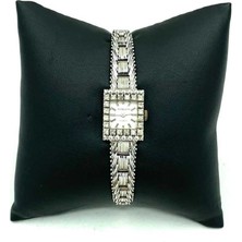 Vintage Hıslon 18 Ayar Beyaz Altın Bayan Kol Saati PIR44