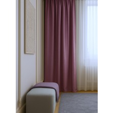 Ran Perde Düz Parlak Saten Fon Perde - Mor - Pilesiz Düz Dikim - STN222