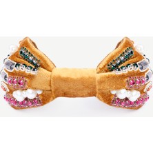 Yargıcı Akrilik İnci Detaylı Kadife Taç