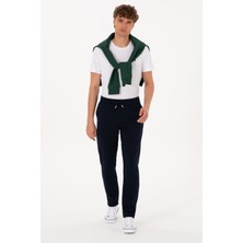 U.S. Polo Assn. Erkek Lacivert Şardonlu Eşofman Altı Regular Fit %64 Pamuk %36 Poliester