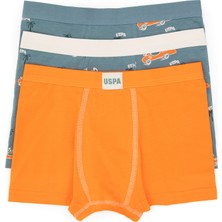 U.S. Polo Assn. Erkek Çocuk 3'lü Boxer Takım %96 Pamuk Tekli Paket İçeriği ile Rahat Tasarım