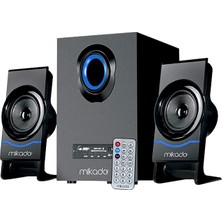 Efe Avm Mıkado MD-1700BT 2+1 Siyah Usb+Sd+Fm+Bt Destekli Uklı Multımedıa Speaker - Hoparlör ( Lisinya )