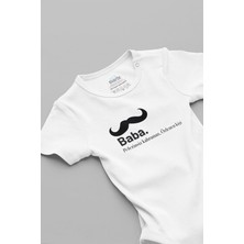 Overoz Organik %100 Pamuk Baba Pelerinsiz Kahraman Yazılı Bebek Body Badi Çıtçıtlı Zıbın 5745