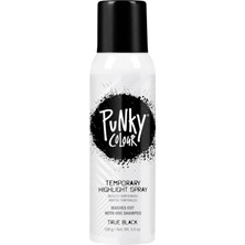 Punky Colour Işıltılı ve Renkli Saç Spreyi True Black 100GR