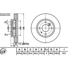 MGA 50293 Fren Diski On MR510741 (2 Adet Fiyatıdır)