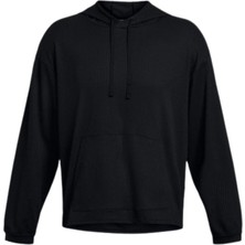 UA1383108 Under Armour Ua Rival Waffle Hoodie Erkek Sweatshirt Siyah