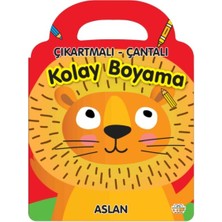 Efe Avm Aslan - Çıkartmalı-Çantalı Kolay Boyama