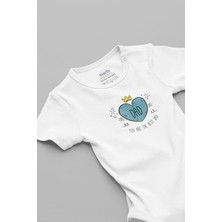 Overoz Organik %100 Pamuk Best Dad Baba Baskılı Bebek Body Çıtçıtlı Badi Zıbın Tulum 5676