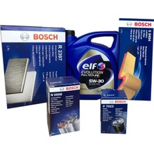 Bosch Volkswagen Caddy 1.6 Uyumlu Tdi Filtre Bakım Seti Elf 5W30 Motor