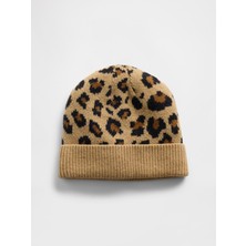 Gap Kız Çocuk Kahverengi Cashsoft Leopar Bere
