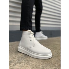 Ebrus Trend JET-207 Oslo Bağcıklı Ortopedik Taban Cilt Erkek Spor Bot CBT - Beyaz