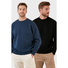 Buratti Regular Fit Bisiklet Yaka Şardonlu 2'li Paket Sweat Erkek Sweat 5905255S2