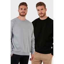 Buratti Regular Fit Bisiklet Yaka Şardonlu 2'li Paket Sweat Erkek Sweat 5905255S2