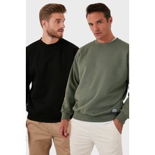 Buratti Regular Fit Bisiklet Yaka Şardonlu 2'li Paket Sweat Erkek Sweat 5905255S2