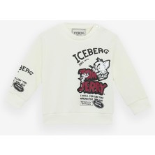 Iceberg Bg Store Erkek Bebek Kırık Beyaz Sweatshirt