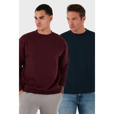 Buratti Regular Fit Bisiklet Yaka Şardonlu 2'li Paket Sweat Erkek Sweat 5905255S2