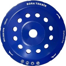 Universal Bora Teknik Tek Sıra Elmas Çanak - Beton Taş Yüzey Silme Temizleme Diski 180 mm