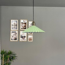 Bamyum Avilla Mint Metal Tekli Avize Lale Başlık Rustik Mutfak Modern Sarkıt Aydınlatma