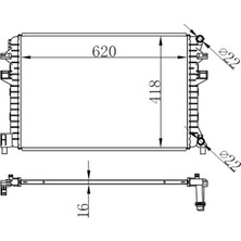 GVA RADYATÖR BRAZİNG GOLF 7-A3-LEON-OCTAVIA 1.2-1.4-1.6 2012 620X418X16 5Q0121251EJ 5Q0121251HS