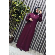 Elmas Tesettür Kadın Giyim Büyük Beden Rivetli Boydan Elbise