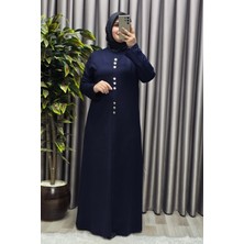 Elmas Tesettür Kadın Giyim Büyük Beden Rivetli Boydan Elbise