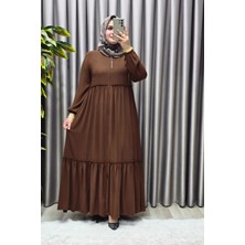 Elmas Tesettür Kadın Tesettür Giyim Büyük Beden Iki Katlı Ferace