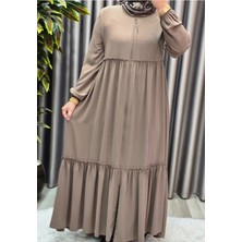 Elmas Tesettür Kadın Tesettür Giyim Büyük Beden Iki Katlı Ferace