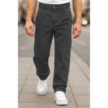 Cedy Denim Erkek Pileli Yüksek Bel Bol Kesim Baggy Loose Fit Jean PANTOLON-C354