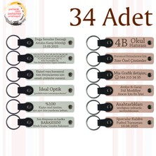 Miawiki Beyaz & Pudra, Ingilizce Öğretmeninden Sınıfına Hediye, 34’lü Set, Kişisel Mesajlı Deri Anahtarlık