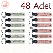 Miawiki Beyaz & Y Ağzı, Kurumsal Seminer Katılımcılarına Hediye, 48’li Set, Mesajlı Deri Hatıra Anahtarlık