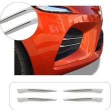 Brsplast Renault Clio 5 Uyumlu 2019 Ve Üzeri Krom Sis Far Çıtası 4 Parça Paslanmaz Çelik