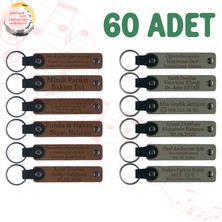 Miawiki A Kahve & Kül Gri, Yardım Organizasyonlarına Katkı Hediyesi, 60’lı Set Kişiye Özgü Yazılı Anahtarlık