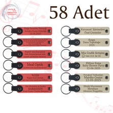 Miawiki Nar Çiçeği & Sütlü Kahve, 58’li Set, Isimli Deri Anahtarlık, Voleybol Takımına Motivasyon Hediyesi