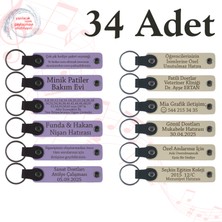 Miawiki M Menekşe & S Kahve, 34’lü Set, Kişisel Deri Anahtarlık, Fen Bilimleri Öğretmeninden Karne Sürprizi