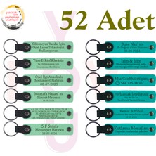 Miawiki Yeşil & Koyu Turkuaz, Yılbaşı Kutlamalarına Küçük Hediyelik, 52’li Set, Kişiselleştirilebilir Hatıra