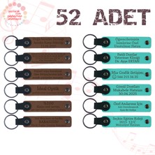 Miawiki A Kahve & Turkuaz, Yılbaşı Kutlamalarına Küçük Hediyelik 52’li Set, Kişiselleştirilebilir Anahtarlık