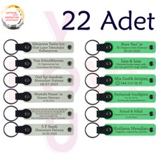 Miawiki Beyaz & Fıstık Yeşili, Şirket Yıl Dönümüne Anlamlı Hediye, 22’li Set, Tarih ve Isimli Deri Hatıra