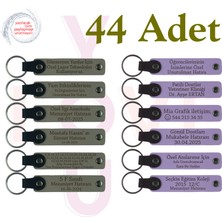 Miawiki Kül Gri & Mor Menekşe, 44’li Set, Tarih ve Isimli Deri Hediyelik, Dans Kursu Katılımcılarına Armağan