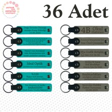 Miawiki K Turkuaz & Kül Gri, 36’lı Set, Isim Yazılabilir Anahtarlık, Taekwondo Takımına Motivasyon Hediyesi