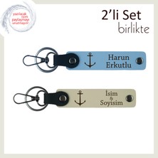 Miawiki Tekne Tutkusuna Sahip Babaya Babalar Günü Hediyesi, Gemici Temalı Kişisel Set, Gök Mavi-Sütlü Kahve
