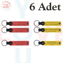 Miawiki Nar Çiçeği & Sarı, 6’lı Set, Isim Yazılabilen Anahtarlık, Kültürel Festival Katılımcılarına Sürpriz