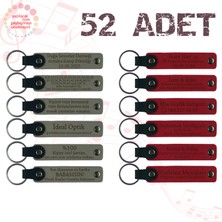 Miawiki Kül Gri & Kırmızı, Kişiselleştirilebilir Hatıra, Yılbaşı Etkinliklerine Küçük Hediyelik 52’li Set