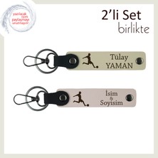 Miawiki Futbol Temalı Kalıcı Hediye Seçeneği, Erkek Çocuğa Kişisel Deri Anahtarlık, Sütlü Kahve-Pudra