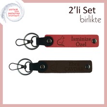 Miawiki Kedili Çiftlere Mini Ama Etkili Armağan, Pati Temalı Anahtarlık, Nar Çiçeği-Koyu Kahve