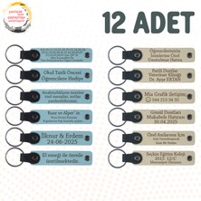 Miawiki Gök Mavi & Sütlü Kahve, 12’li Set, Isim ve Mesaj Yazılı Hatıra, Bebek Partisi Misafirlerine Sürpriz